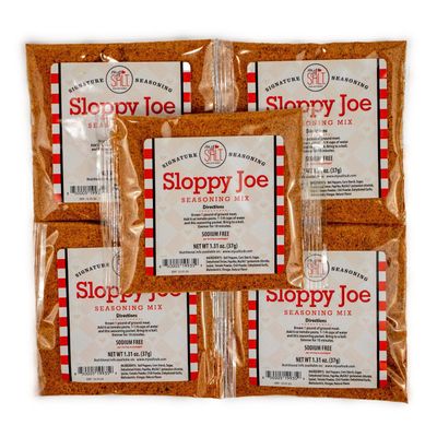 MySALT Sloppy Joe Sauce Mix 5 Pack Salt-Free Sloppy Joe Seasoning for Quick, Heart-Healthy Meals Classic Comfort Food Without the Sodium