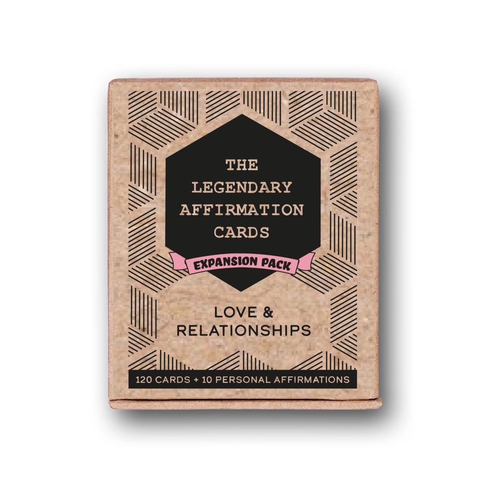 Legendary Affirmation Cards for Women and Men Expansion Deck - (Pack of 120) Daily Positive Words Affirmations for Manifestation and Motivation that Cover 6 Aspects of Your Life, Love & Relationships