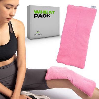 AVALANCHE Athletic Heat Pad & Cooling Pad for Recovery - Neck Heating Pad for Muscle Soreness & Tension - Back & Shoulder Heating Pad - Microwavable Heating Pads - Cold Packs for Injuries (Pink)