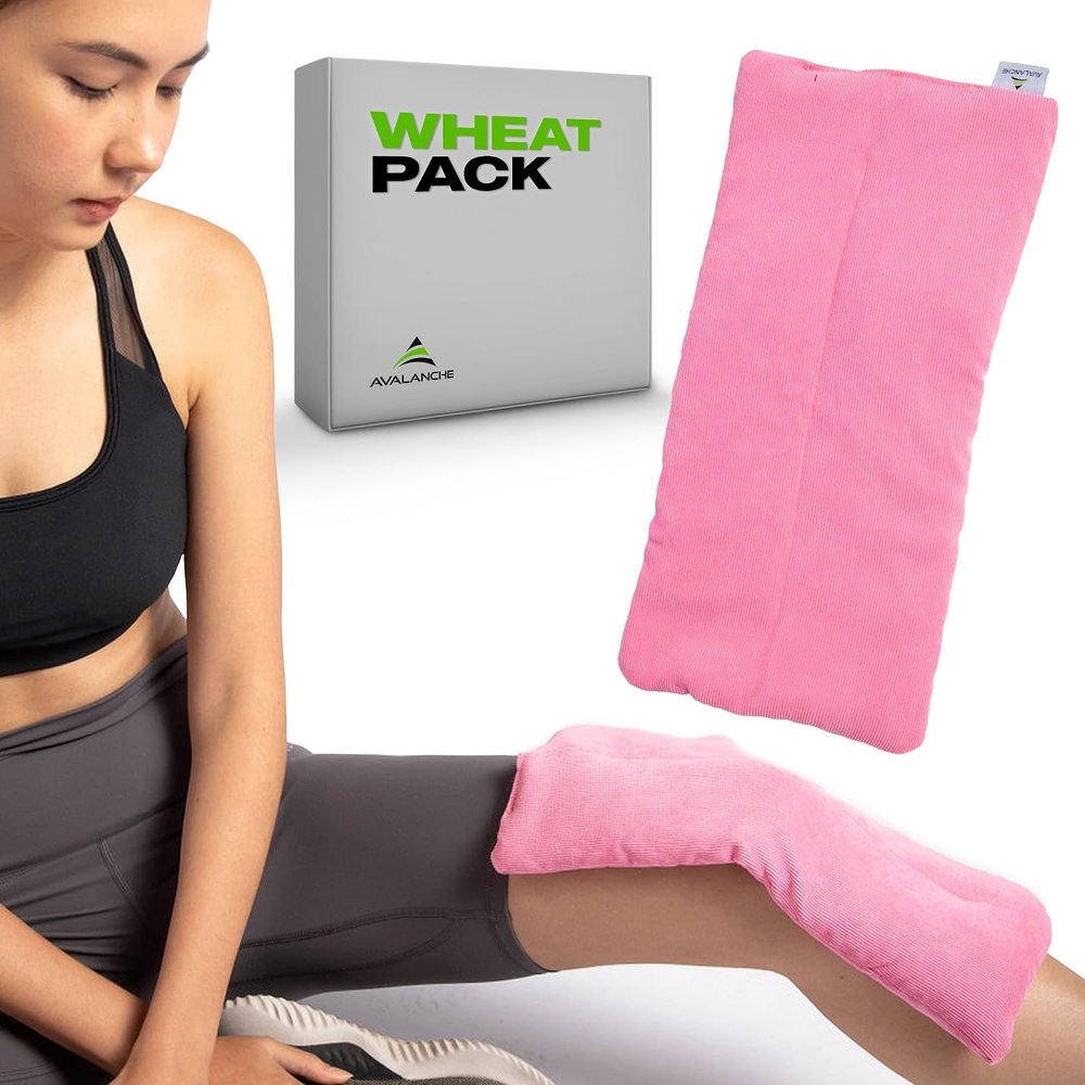 AVALANCHE Athletic Heat Pad & Cooling Pad for Recovery - Neck Heating Pad for Muscle Soreness & Tension - Back & Shoulder Heating Pad - Microwavable Heating Pads - Cold Packs for Injuries (Pink)