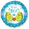 12pc set IT'S A BOY party AVOCADO baby shower welcome gift decor favors blue green view 3