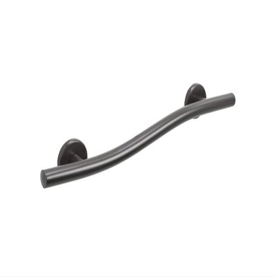 24 Wave-Shaped Grab Bars for Shower in 1.25 Dia, Left Handed | ADA Handicap Grab Bars for Seniors Can Hold up to 500 lbs | Grab Bars for Wall in Oil Rubbed Bronze Finish