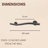 24 Wave-Shaped Grab Bars for Shower in 1.25 Dia, Left Handed | ADA Handicap Grab Bars for Seniors Can Hold up to 500 lbs | Grab Bars for Wall in Oil Rubbed Bronze Finish view 4