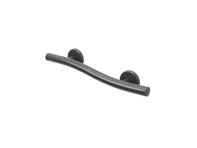 18 Wave-Shaped Grab Bars for Shower in 1.25 Dia, Right Handed | ADA Handicap Grab Bars for Seniors Can Hold up to 500 lbs | Grab Bars for Wall in Oil Rubbed Bronze Finish