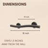 18 Wave-Shaped Grab Bars for Shower in 1.25 Dia, Right Handed | ADA Handicap Grab Bars for Seniors Can Hold up to 500 lbs | Grab Bars for Wall in Oil Rubbed Bronze Finish view 4