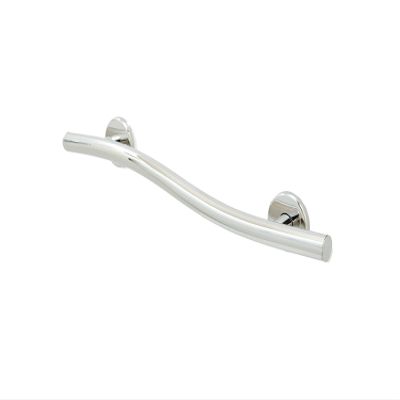 24 Wave-Shaped Grab Bars for Shower in 1.25 Dia, Right Handed | ADA Handicap Grab Bars for Seniors Can Hold up to 500 lbs | Grab Bars for Wall in Polished Finish