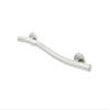 24 Wave-Shaped Grab Bars for Shower in 1.25 Dia, Right Handed | ADA Handicap Grab Bars for Seniors Can Hold up to 500 lbs | Grab Bars for Wall in Polished Finish view 1