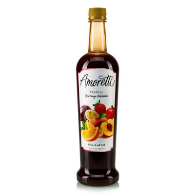 Amoretti - Tropical Beverage Infusion - Drink Mix & Water Enhancer with Pump for Flavoring Cocktails, Waters, Teas, and other Beverages, 94 Servings Per Bottle (750 ml), Preservative Free