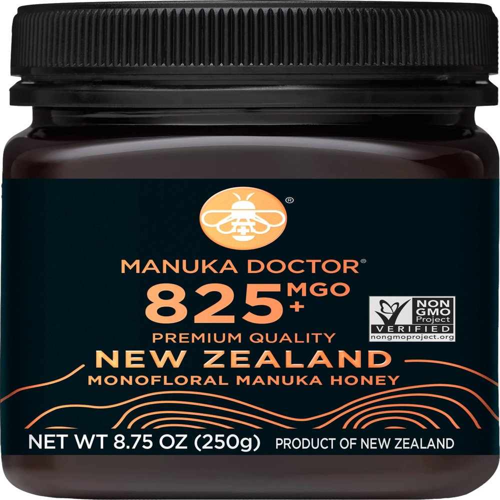 Manuka Doctor - MGO 825+ Manuka Honey Monofloral, 100% Pure New Zealand Honey. Certified. Guaranteed. Raw. Non-GMO (8.75 oz)