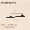 24 Wave-Shaped Grab Bars for Shower in 1.25 Dia, Left Handed | ADA Handicap Grab Bars for Seniors Can Hold up to 500 lbs | Grab Bars for Wall in Matte Finish view 4