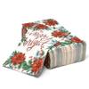 Gift Boutique 100 Christmas Guest, Disposable Paper Merry and Bright Poinsettia Xmas Dinner Hand Napkin Towel for Home Kitchen Bathroom Powder Wedding Winter Holiday Party Decorative Fingertip Towels view 2