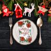 Gift Boutique 100 Christmas Guest, Disposable Paper Merry and Bright Poinsettia Xmas Dinner Hand Napkin Towel for Home Kitchen Bathroom Powder Wedding Winter Holiday Party Decorative Fingertip Towels view 4