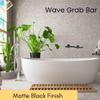 18 Wave-Shaped Grab Bars for Shower in 1.25 Dia, Right Handed | ADA Handicap Grab Bars for Seniors Can Hold up to 500 lbs | Grab Bars for Wall in Matte Finish view 2