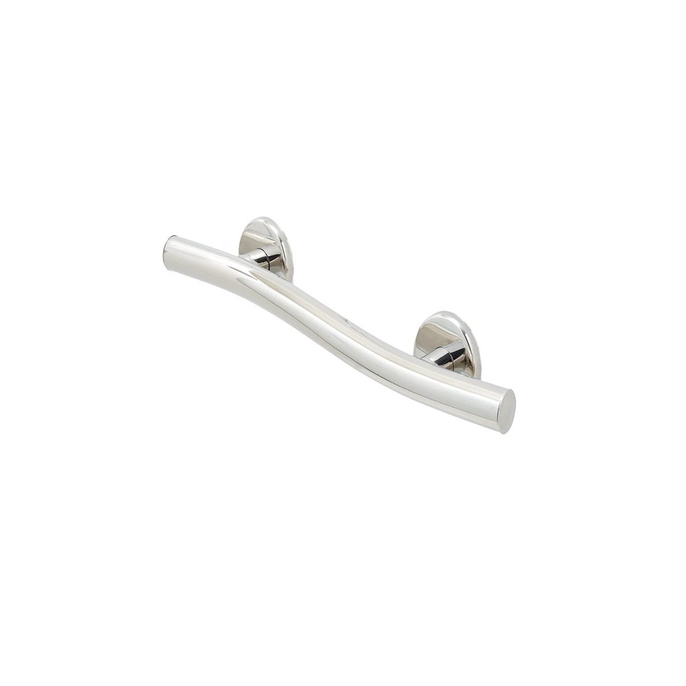 18 Wave-Shaped Grab Bars for Shower in 1.25 Dia, Right Handed | ADA Handicap Grab Bars for Seniors Can Hold up to 500 lbs | Grab Bars for Wall in Polished Finish