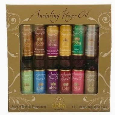 Abba Christian Products Anointing Oil - 1/4 oz Variety Anointing Oil - 12-1/4 oz, 12 pack - 1/4 oz