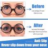 24 Pairs Adhesive Eye Glasses Nose Pads, D Shape Stick on Anti-Slip Soft Silicone, Adhesive Nose Pads Glasses Nose Pad for Glasses, Eyeglasses and Sunglasses, 15 x 6 x 1.5 mm (Black) view 3