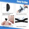 24 Pairs Adhesive Eye Glasses Nose Pads, D Shape Stick on Anti-Slip Soft Silicone, Adhesive Nose Pads Glasses Nose Pad for Glasses, Eyeglasses and Sunglasses, 15 x 6 x 1.5 mm (Black) view 4