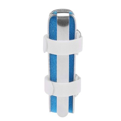 4-Sided Finger Splint, Aluminium Finger Support Brace Finger Stabilizer with Adjustable Fixing Belt Finger Straightener Correction Splint with Built-in Aluminium Support Padded(L)