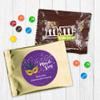 12ct Mardi Gras Candy M&M's Milk Chocolate Fun Size (12 Pack) - Gold Foil - (3 x 4in) Personalized Party Favors view 1