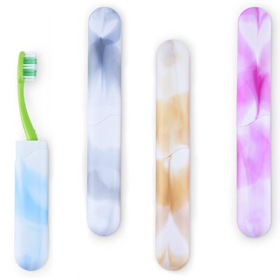 4 Pack Elite Travel Toothbrush Case with Drainage HolesPortable, Breathable Plastic Toothbrush Holder Travel CoversIdeal for Camping, Trips & Daily Use Cute Tooth brush Cover Container Multi Colors