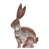 Trunkin' Easter Bunny Decoration, Handmade No Bunny Like U with Floral Bead Spring Dcor, Easter Mantel Dcor, Rabbit Tabletop Filler, Farmhouse Dcor - Natural and Silver view 1