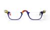 eyebobs - Untamed | Premium Reading Glasses for Men and Women | Half-Rim Frames for Average Faces, Blue & Multi Color, 3.50 view 1