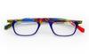 eyebobs - Untamed | Premium Reading Glasses for Men and Women | Half-Rim Frames for Average Faces, Blue & Multi Color, 3.50 view 2