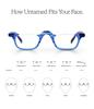 eyebobs - Untamed | Premium Reading Glasses for Men and Women | Half-Rim Frames for Average Faces, Blue & Multi Color, 3.50 view 4