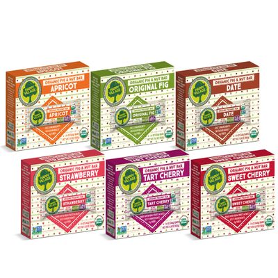 Happy Village Organic Fig & Nut Bars, VARIETY (24 Pack, 1.4 OZ each), Gluten Free, No Refined Sugar, Kosher, Non-GMO, Vegan, Good Source of Fiber, Organic Healthy Snack Bars - 4 bars of Each Flavor