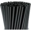 150 pack of 12" BLACK Plastic Disposable Drinking Straw Unwrapped view 1
