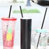 150 pack of 12" BLACK Plastic Disposable Drinking Straw Unwrapped view 2