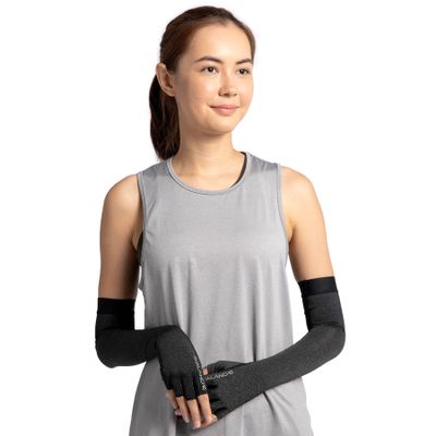 AVALANCHE Compression Arm Sleeves for Men & Women - Moisture Wicking, UV, Cooling, Warming, Protection Arm Sleeves for Sports, Running (Medium)