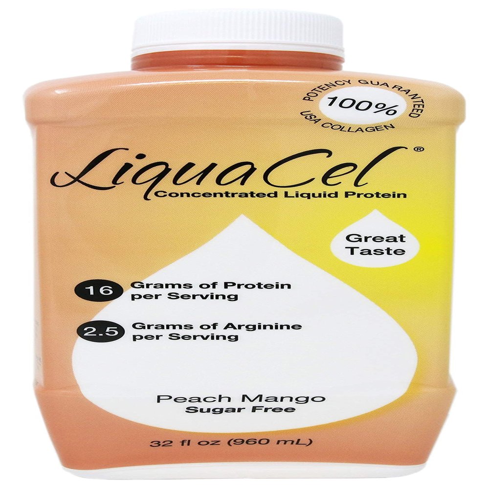 Liquacel Liquid Protein Sugar Free Peach Mango 1 X 32oz Bottle, Set of 3