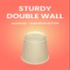 100 Double Wall White Paper2 Hot Cups with Lid & Spout Plug - 12oz (Clear (50) + White (50) Tops) view 4