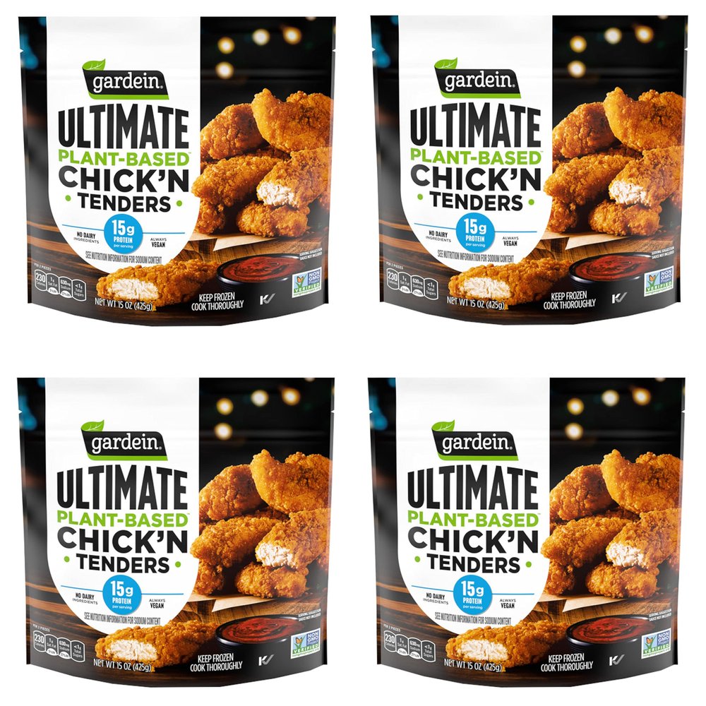Gardein Chick'n Tenders Plant-Based Ultimate - No Dairy Ingredients - Always Vegan - 15g Protein Per Serving - 4 Boxes (15.oz Each) - Ready Set Gourmet Donate a Meal Program