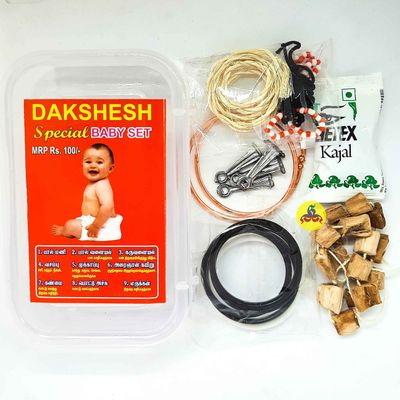 Baby Drishti set (set of 9) - new born baby set - for infants to avoid negativity - ISO CERTIFIED - SINDINGA9