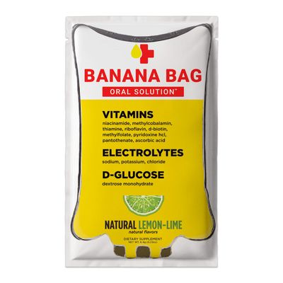 Banana Bag Oral Solution Packets Natural Lemon Lime 30pk Pouch | A Refreshing Blend of Electrolytes, Vitamin C, and B-Complex for Daily Hydration and Energy | Perfect for Any Lifestyle.