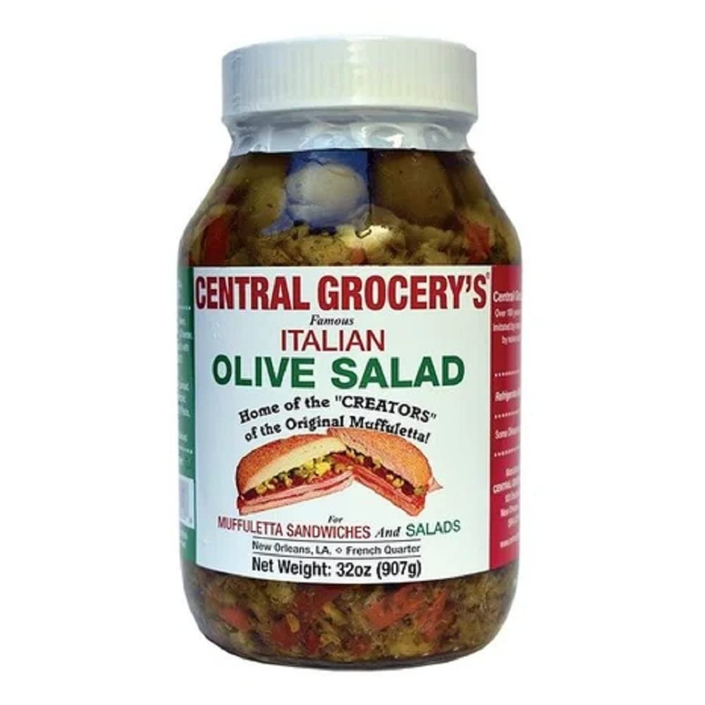 Central Grocery's Famous Italian Olive Salad (1 Bottle, 32oz)