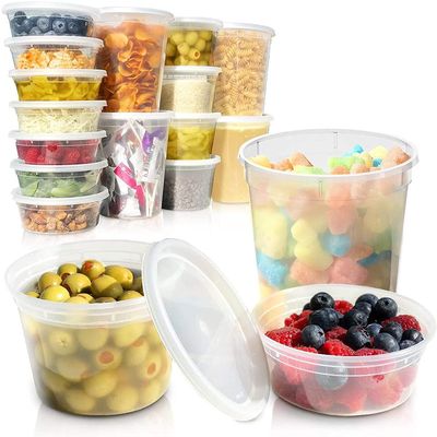 Nicole Fantini Economical Pack of 8 Oz, 16 Oz & 32 Oz Deli Containers With Lids: 96 Each