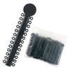 2080 Black Ligature Ties for Braces - Dental Orthodontic Ligature Ties for Brackets - Elastic O-Ring Rubber Bands (2 Bags of 1040) view 1