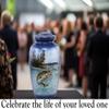 Gone Fishing Bass Cremation Urn  Adult Urn for Human Ashes up to 210 lbs  Fisherman Tribute Memorial Funeral Urn for Men and Women  Full Size Bass Fish Urn with Velvet Bag (Large) view 3