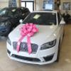 28" Big Pink Suction Cup Gift Car Bow - Made in USA view 1