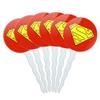 GRAPHICS & MORE Superman Cape Logo Cupcake Picks Toppers Decoration Set of 6 view 1