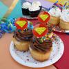 GRAPHICS & MORE Superman Cape Logo Cupcake Picks Toppers Decoration Set of 6 view 4