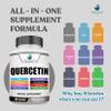 American Standard Supplements Quercetin 1000mg Per Serving with Zinc, Vitamin C, Vitamin D3, Magnesium, Elderberry, Echinacea, Turmeric, Astragalus - Gluten Free, Non-GMO, 120 Capsules, 40 Servings view 3