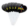 GRAPHICS & MORE Superman Title Pose Heart Love Cupcake Picks Toppers Decoration Set of 6 view 1
