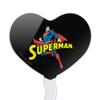 GRAPHICS & MORE Superman Title Pose Heart Love Cupcake Picks Toppers Decoration Set of 6 view 2
