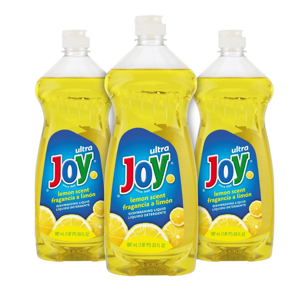 JOY Ultra Dish Soap Liquid - Ultra Strength Dishwashing Soap - Large Dish Soap - Lemon Fresh Scent - 30 Fl. Oz - (Pack of 3)