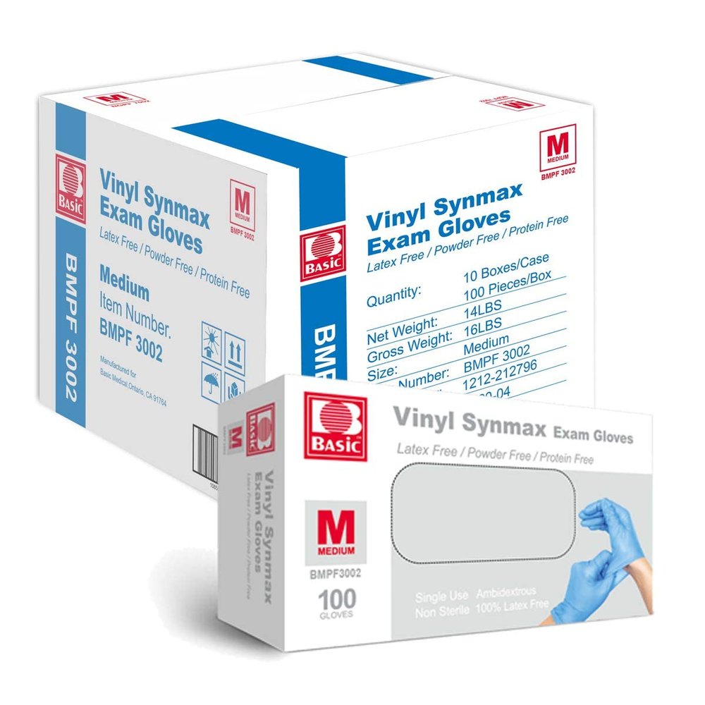 AroPaw Vinyl Nitrile Blend Disposable Gloves | Blue | 100 Per Box | 1,000 Per Case (Large)