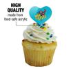 GRAPHICS & MORE Superman The Man of Steel Heart Love Cupcake Picks Toppers Decoration Set of 6 view 3